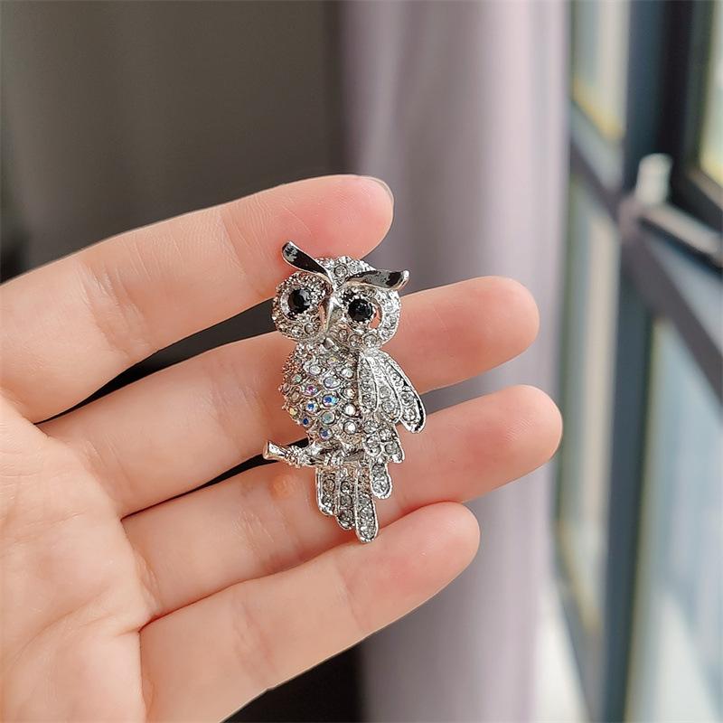 Лидер продаж, уникальная личность, изысканная брошь-сова с полным бриллиантовым покрытием, булавка для одежды