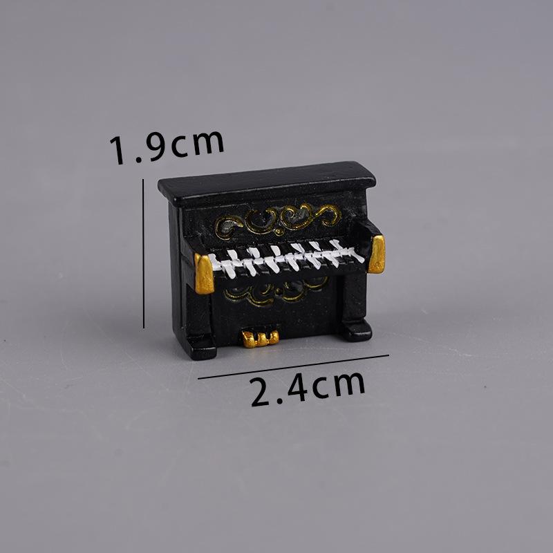 Имитация музыкального инструмента пианино китайская цинь эрху скрипка гитара миниатюрный кукольный домик микроландшафтный орнамент игрушка