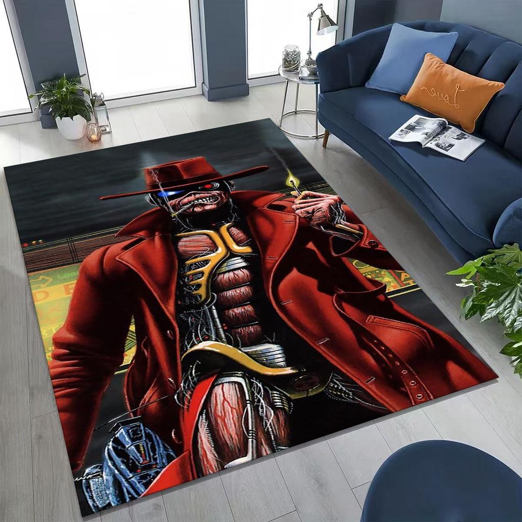 3D I-Iron-Maidens Music Band Art Carpet Rug for Bedroom Living Room Sofa Home Doormat Decor,Large Kids Non-slip Floor Mat