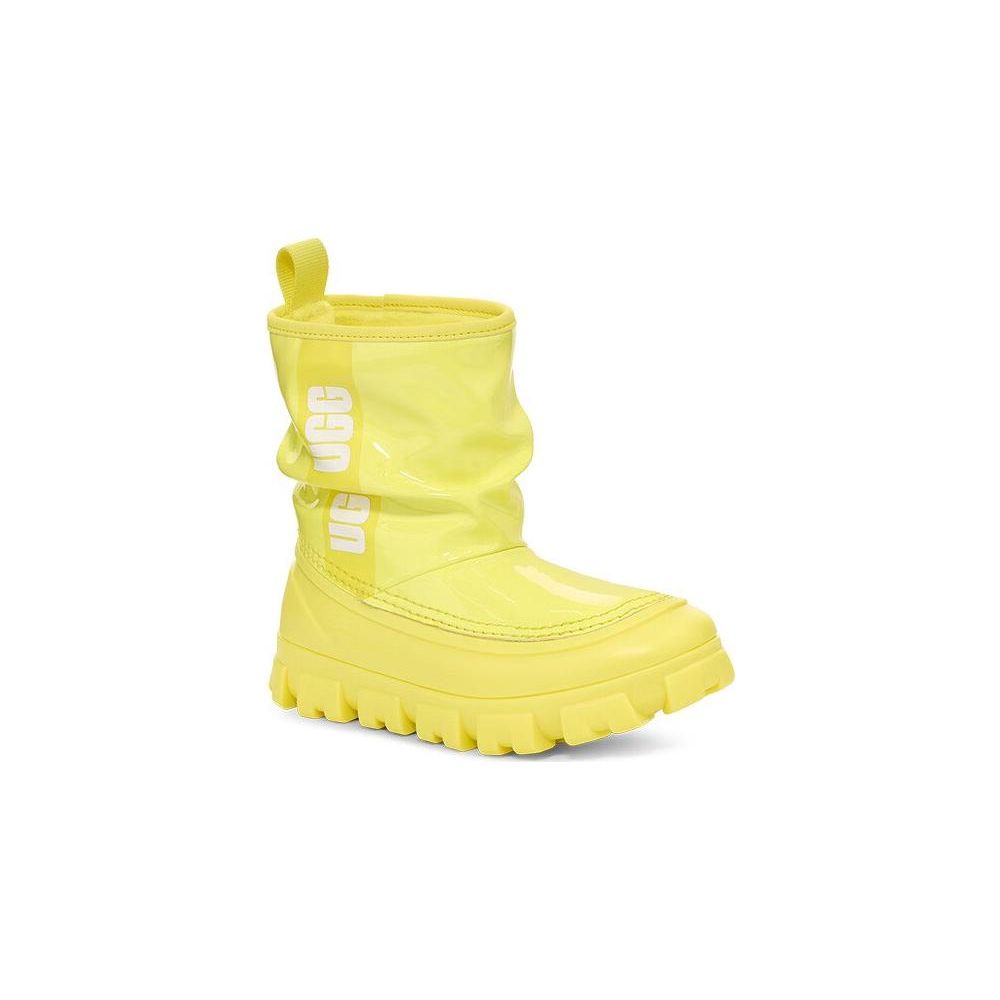 UGG Удобные молодежные зимние ботинки до середины голени на толстой подошве, детские ботинки грушевидно-желтого цвета 1143697-PRF