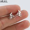 2026 Stainless Steel Geometric Stud Earrings for Women Star Sun Moon Earings Fashion Jewelry Angel Wing Ghost Ear Pendientes