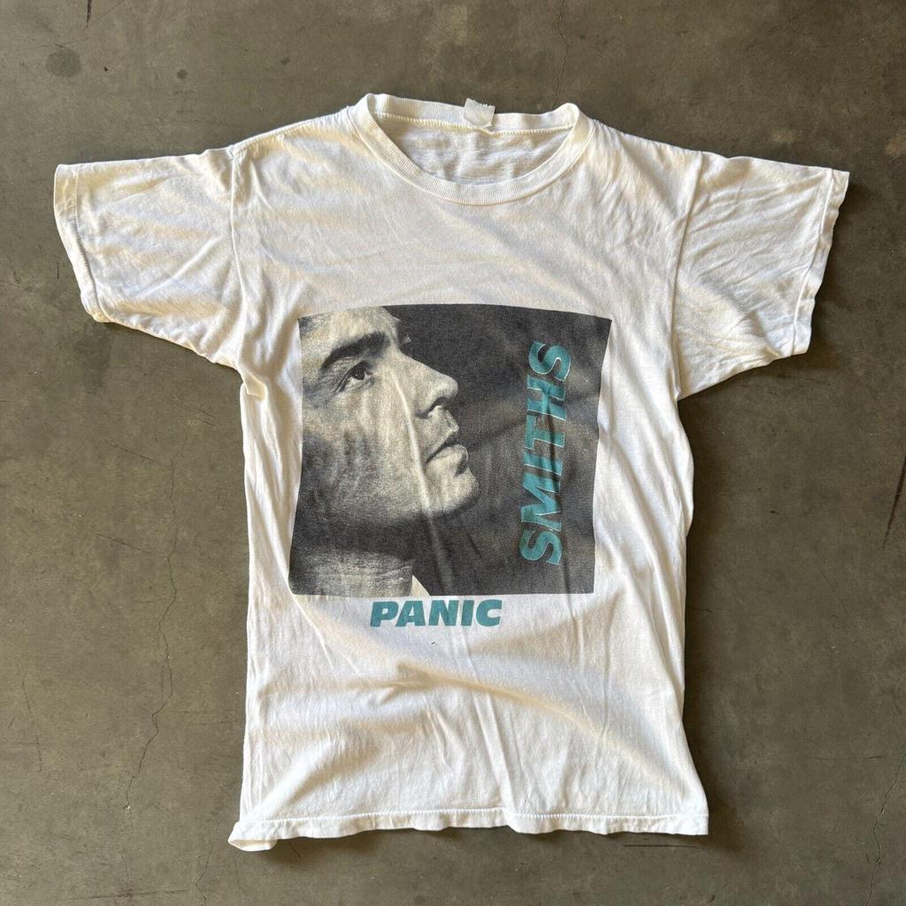 Винтажная футболка The Smiths 80-х 1987 года Panic Morrissey Промо Группа Размер L Johnny Marr