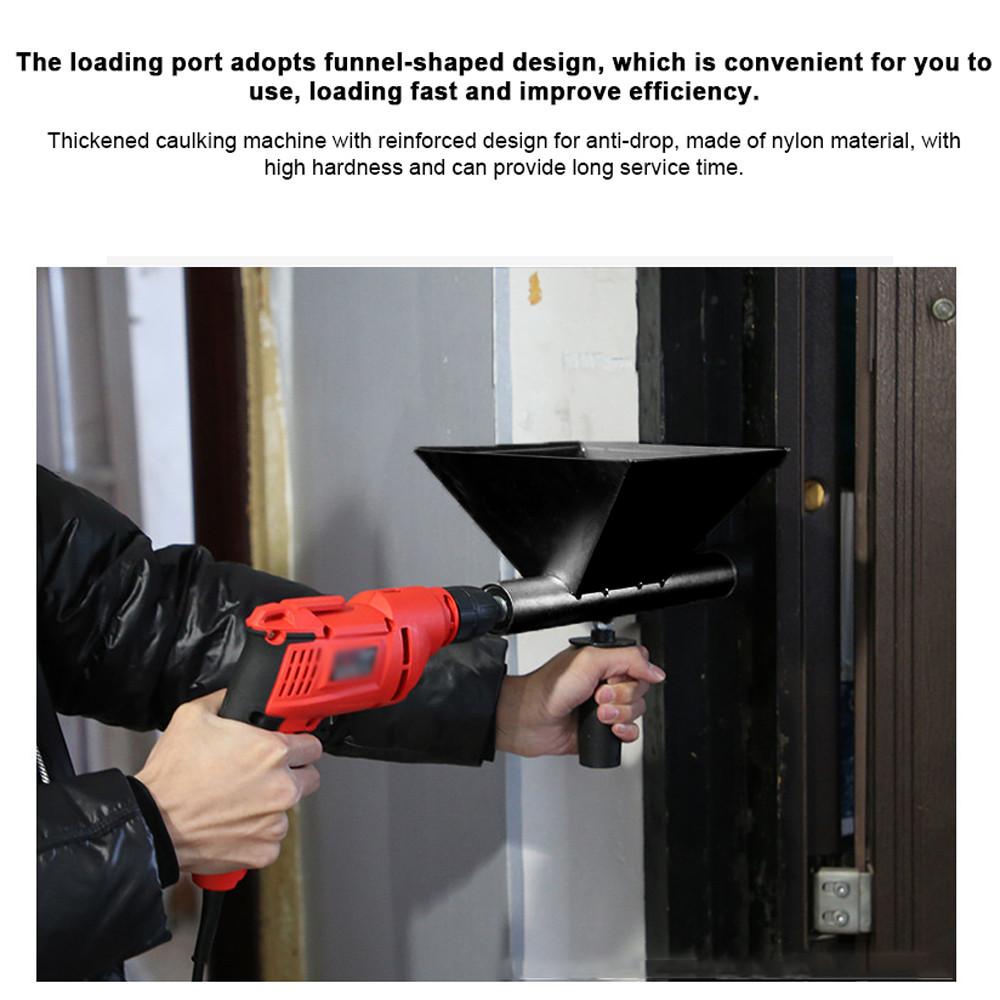 Электрическая машина для заделки швов дверей и окон Устройство для затирки швов Раствор Автоматический заполнитель Электрическая дрель Шов Черный