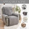 Recliner Sofa Cover Grey Stretch Washable Armchair Protector 53x190CM