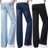 Men's Flared Jeans Boot Cut Leg Flared Loose High Waist Male Designer Classic Denim Jeans