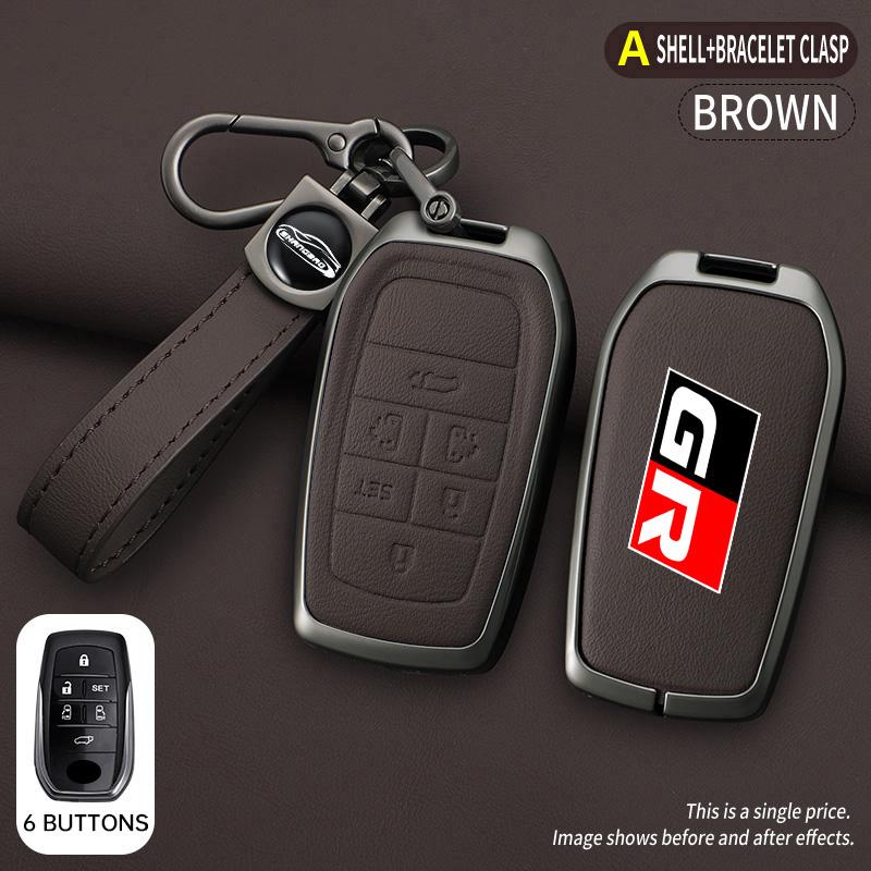 Zinc Alloy Car Smart Remote Key Fob Case Cover Protector TY42 Shell For Toyota Vellfire Alphard 30 Series GR Noah Esquire Harrier
