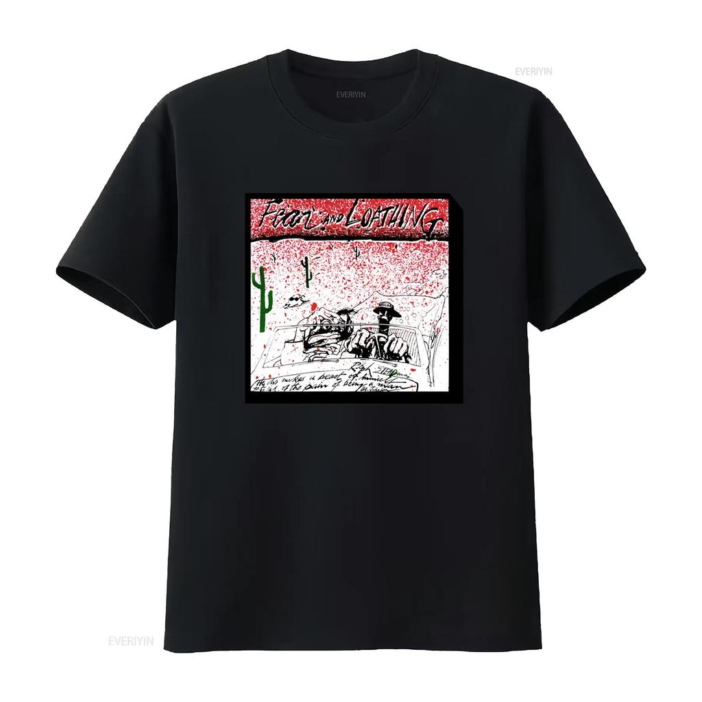 Retro 80s 90s Fear and Loathing Ralph Steadman Vintage Art T Shirt vintage Washed streetwear Top For Everyday Wear Comfortable