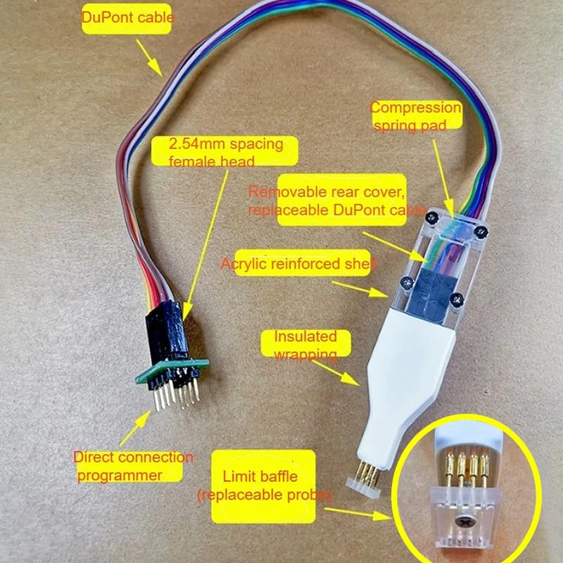 Sop8 W-Son Chip Download Burn Write Probe Spring Needle Flash Eeprom Chip Burner Cable