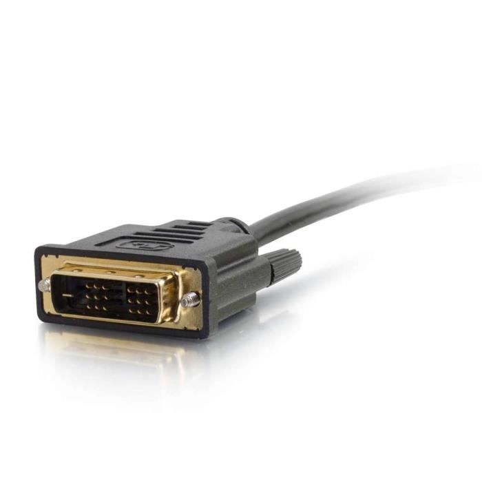 Câble HDMI vers DVI-D - C2G 42517 - 3m - Mâle-Mâle - Or - Noir