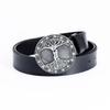 Round Buckle Belt Fashion Casual Men's Cowhide Belt Youth Jeans Belt