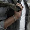 XIYANIKE Men Thai Silver Twisted Woven Opening Bracelets Bangle Neutral Retro Original Handmade Exquisite Jewelry Unique Gift