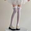 Японские бархатные гольфы весна и лето тонкие кружевные чулки Pure Desire Wind Long Tube GirlJKUniform кружевные бабочки