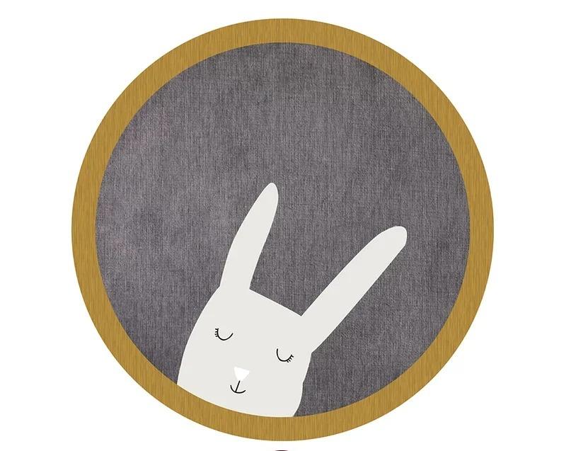 Мультяшные ковры для гостиной, милый декор для спальни, круглые коврики, нескользящий напольный коврик для стула, прикроватный ковер для детской комнаты, ковер для кабинета