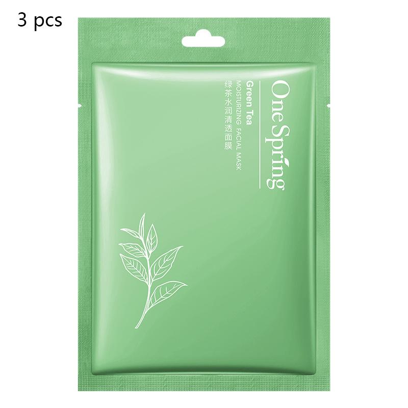 Увлажняющая прозрачная маска с зеленым чаем, увлажняющая, освежающая и удобная, легкая и дышащая тканевая маска