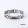 Mens Titanium Steel Geometric Bracelet With Zircon Inlay Custom OEM Dropshipping