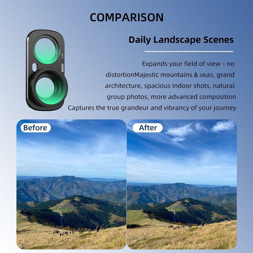 FOV to 115° Wide-angle Lens for Insta360 Luna Ultra Gimbal Camera Accessories