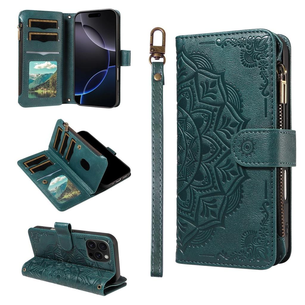 Кожаный кошелек с тиснением мандалы, чехол-книжка для OPPO Reno 15 Pro Max mini 15F 14 14F 13 13F 12 12F 11 11F 10