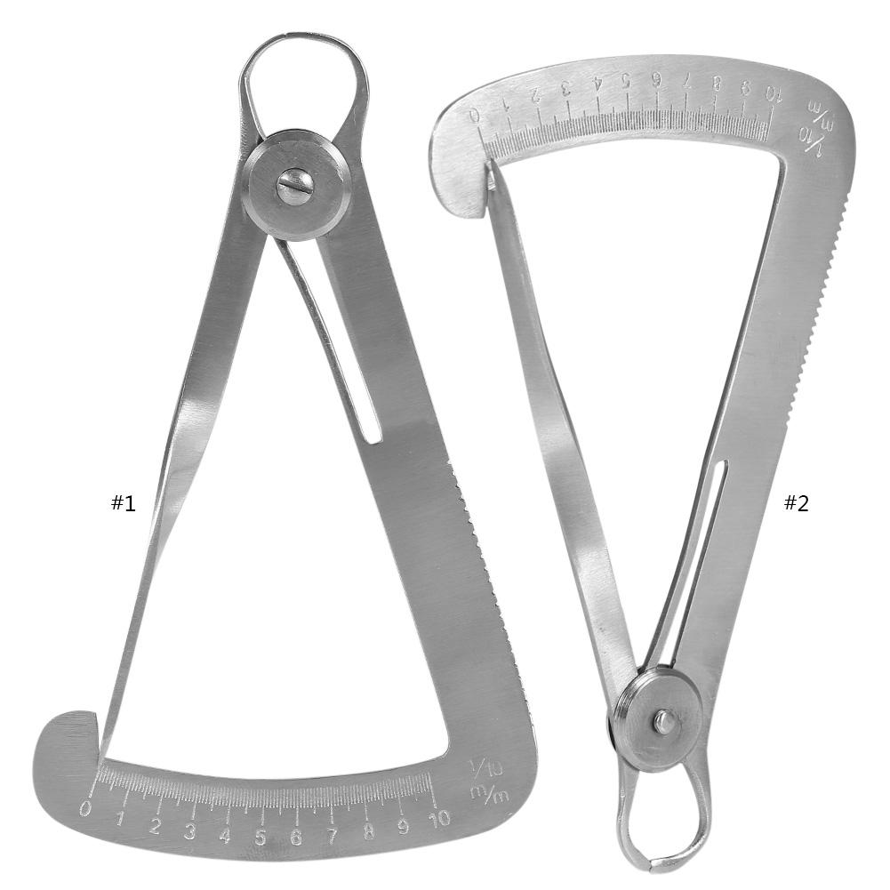 Stainless Steel Dental Crown Gauge Caliper Surgical Instruments Measuring Tool For Metal/Wax