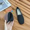 Весенние и осенние туфли на плоской подошве, модные туфли для отдыха, женские туфли на плоской подошве, с квадратным носком, эластичные, удобные, без застежек, эксклюзивная обувь