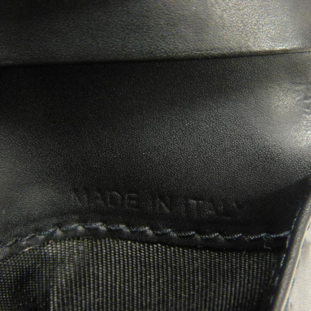 Used 8901 VLTN Logo Card Holder 2Y2P0576LVN 7946 Smooth Calfskin White Pass Case/Business Card Holder/Pass Case Black