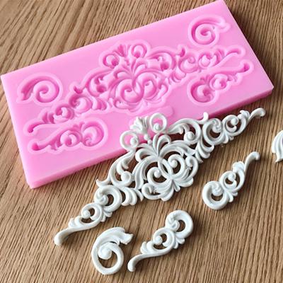 Кружевной рельефный силиконовый молд для мастики, форма, DIY, кондитерский инструмент