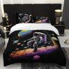 3Pcs For Galaxy Astronaut Bedding Duvet Cover Set Spaceman Bedding Quilt Set Astronaut Themed Bed Quilt Set Cosmic Bedroom Decor