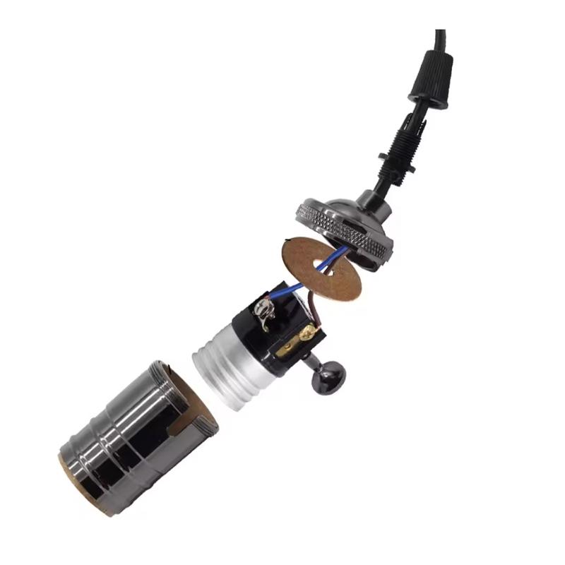 DIY Vintage E27 Lamp Base Copper holder With Switch Edison Vintage Lighting Screw Socket Antique Aluminum Lamp Holder Fixture
