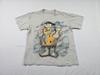 Fred Flintstone Gray T-Shirt Double Sided Sz XL 1990s K10