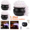 Halloween Decorations Indoor Bubbling Cauldron Set Multi-Purpose Candys Jar Witches Bowl for Home Kitchen Room Party Table Decor