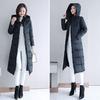 Women Parka Coat Autumn Winter Thicken Warm Hooded Coat Ladies Slimming  Lengthen Padded Jacket with Pocket Outerwear