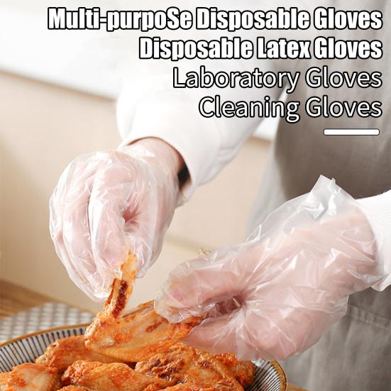 200 шт одноразовые прозрачные пластиковые перчатки латексные без пудры для домашнего использования безопасные перчатки для приготовления пищи уборки покраски