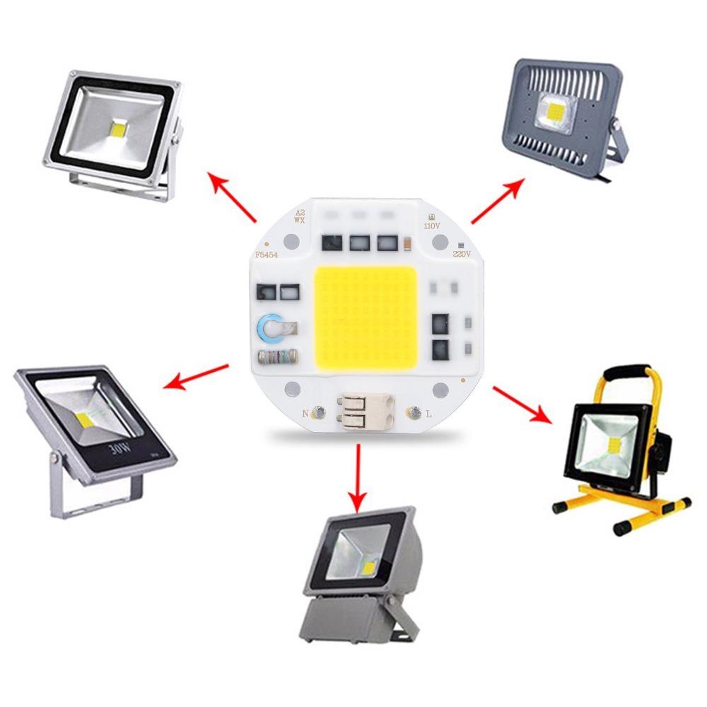 Aluminum Base COB Lamp Bead 50W/70W/100W LED Chip Easy Light Fixtures Home Office Garage Use