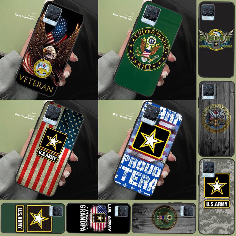 U.S Army Flag For Realme 14 12 10 11 13 Pro Plus GT 6 6T 5 GT7 Pro C61 C55 C51 C21Y C25S C67 C75 C53 Case