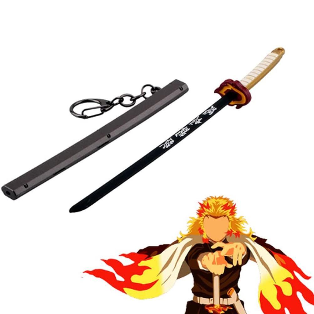 Japanese Anime Sword Keychain Mini Katana Keychains Anime Key Chain Cosplay Pendant Gift
