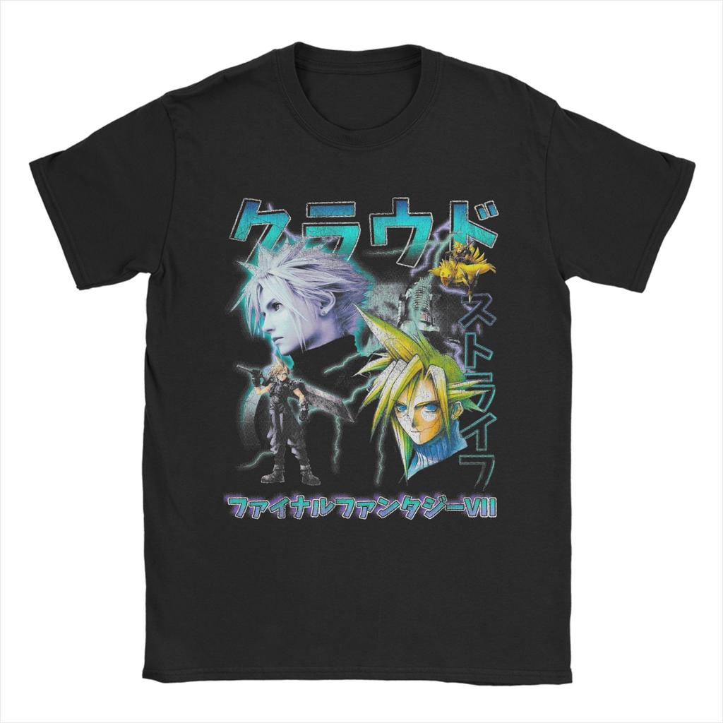 Unisex TShirt Aerith Gainsborough FF Magazine Final Fantasy Cotton Tee Shirt Short Sleeve T Shirt Round Collar Tops Printed