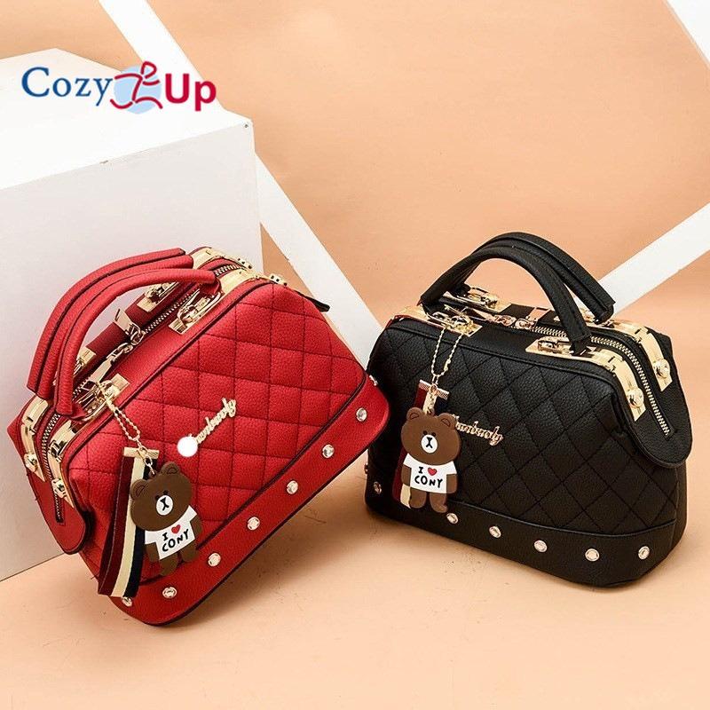Cozy Up Crossbody Bags for Women Leather Quilted Shoulder Bag with Chain Strap Trendy Clutch Satchel Ladies Evening Bag