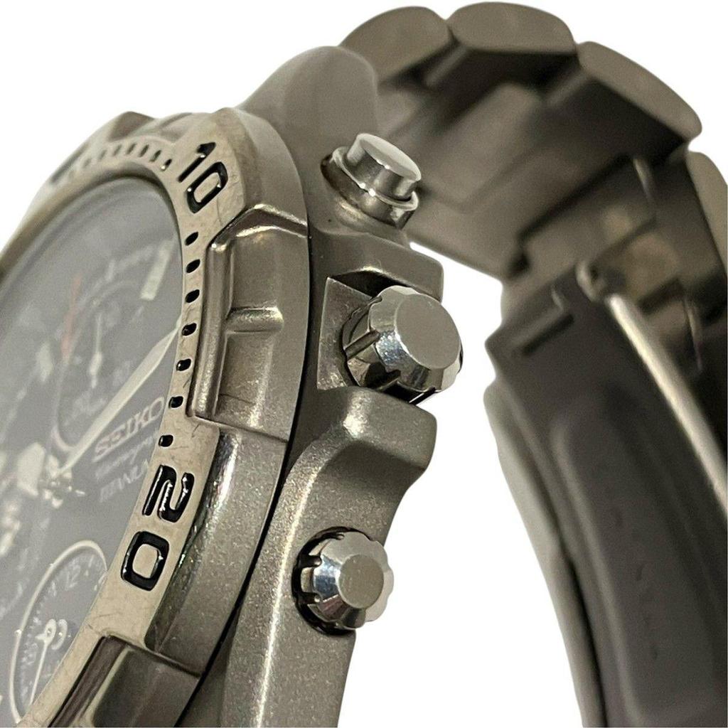 Б/у часы Seiko SEIKO общий вес прибл.. 81 г Титан Титан Кварц Серый циферблат 7T32-7H40 Мужские