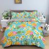 Pineapple Duvet Cover Set Queen Size Kids Colorful Pineapple Bedding Set Girls Teens Bedding Set Fruit Polyester Comforter Cover