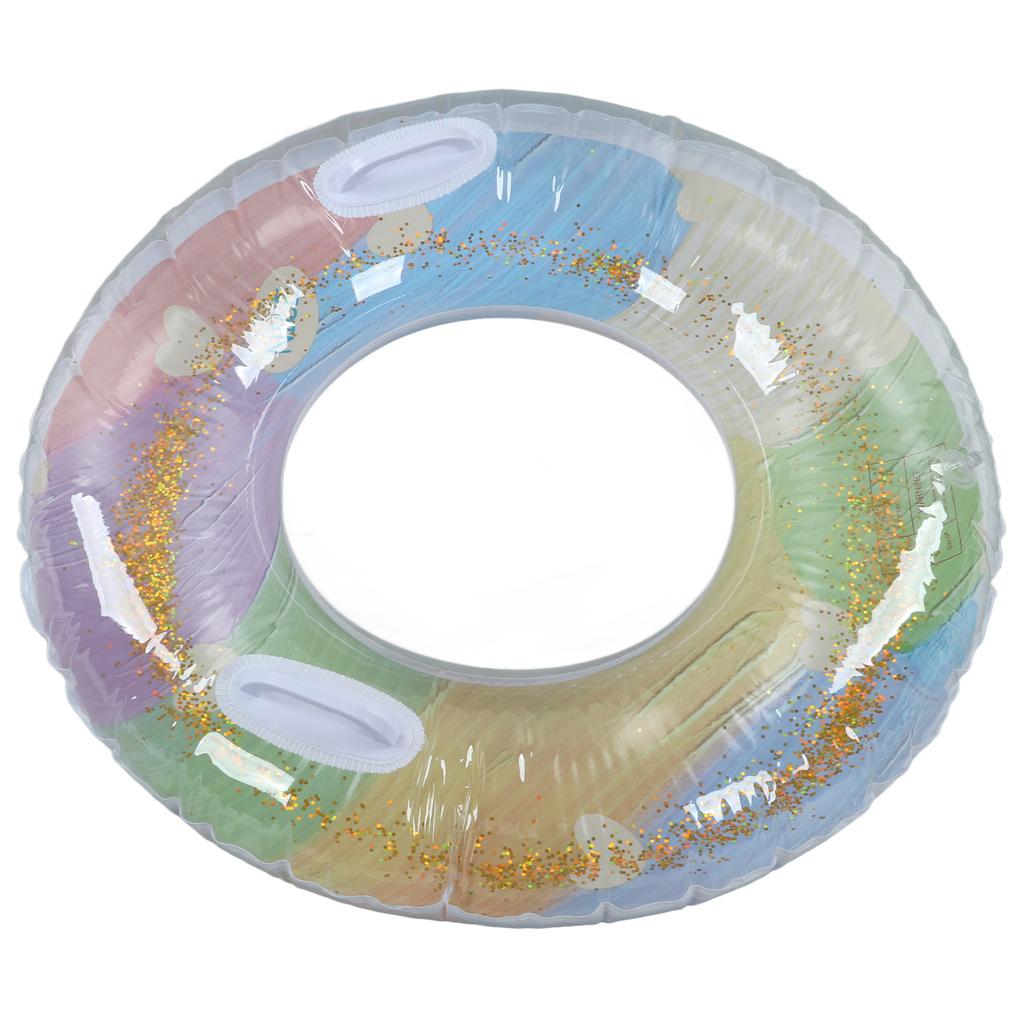 Детский плавательный круг Надувной Утолщенный ПВХ Поплавок Инструмент для плавания в бассейне Пайетки Масляная живопись Паттерн с ручкой