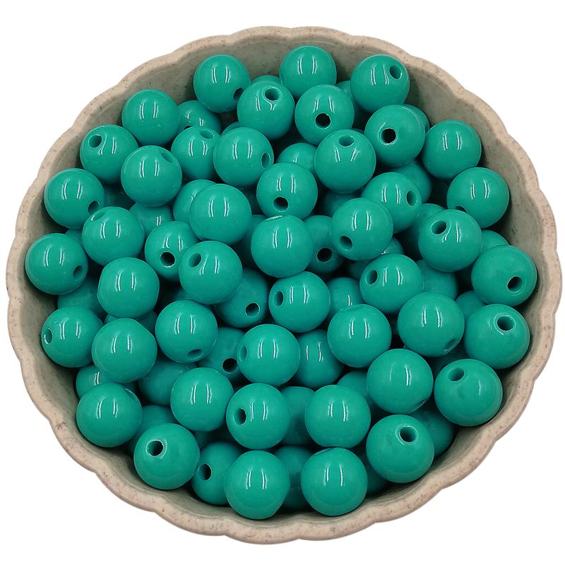 Товары для вечеринок для изготовления украшений Круглые свободные бусины своими руками Однотонные 50 шт. Многоцветные 10 мм Непрозрачные