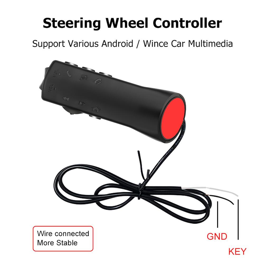 Universal Multi-functional Steering Wheel Controller Car Steering Wheel Remote Control Button for Car Radio GPS DVD Navigation