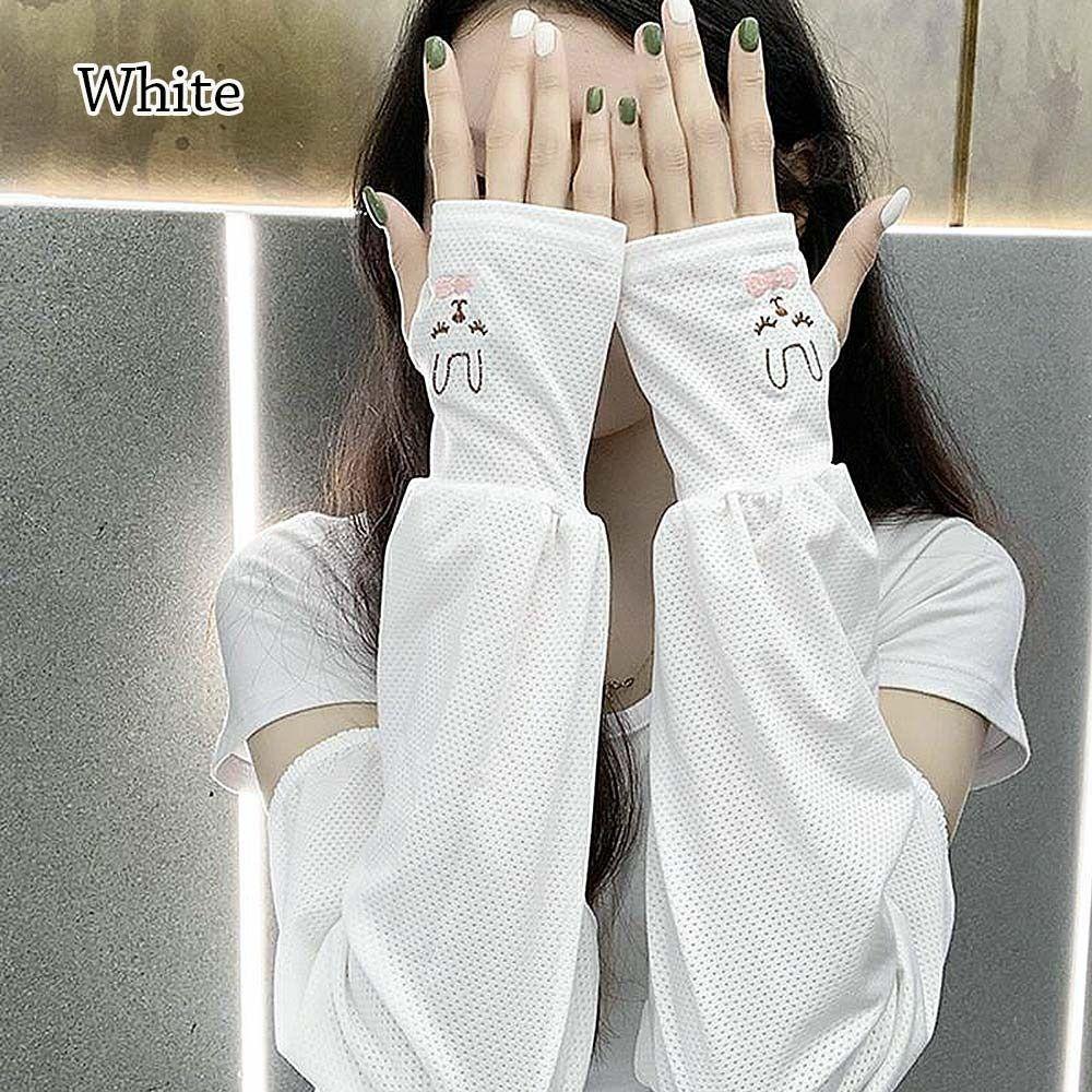 Милые нарукавники с кроликом для улицы, защита от солнца, налокотник, рукава