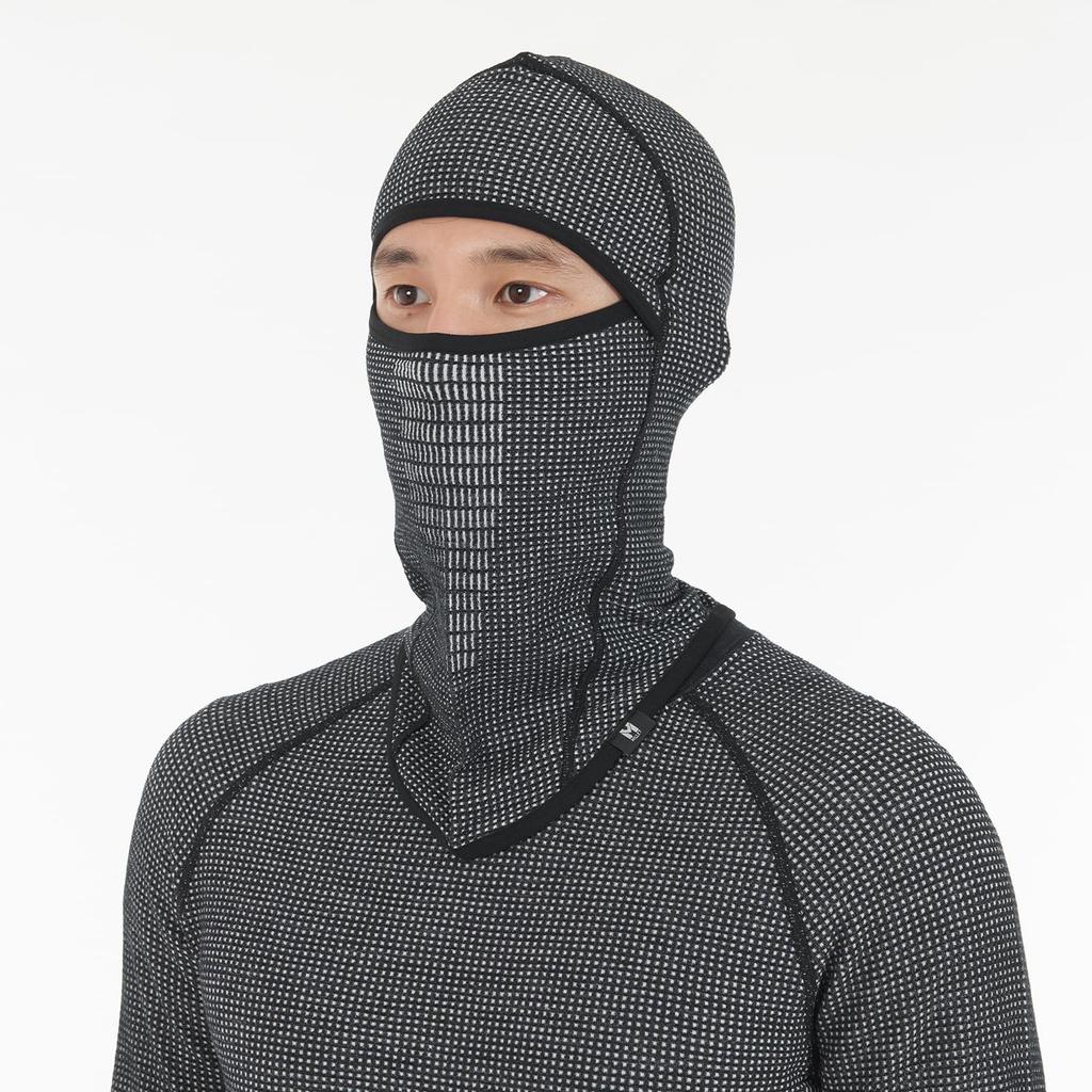 Millet Waffle Wool Fleece Face Heather Gray Model MIV01996 Men's Mask, (New Logo),