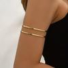 Vintage Minimalist Upper Opening Arm Bracelet for Women Fashion Geometric Gold Color Circular Bangles Boho Jewelry Party Gifts
