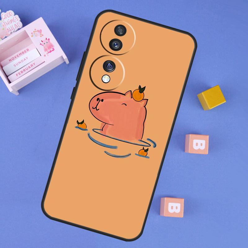 Чехол-спа для капибары для Honor X8b X9b X8a X9a X6a X7a X6 X7 X8 X9 Honor 90 Lite 70 50 Magic 5 6 Pro Чехол