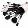 Набор профессиональных кистей для макияжа, 15 шт (Black / Silver)