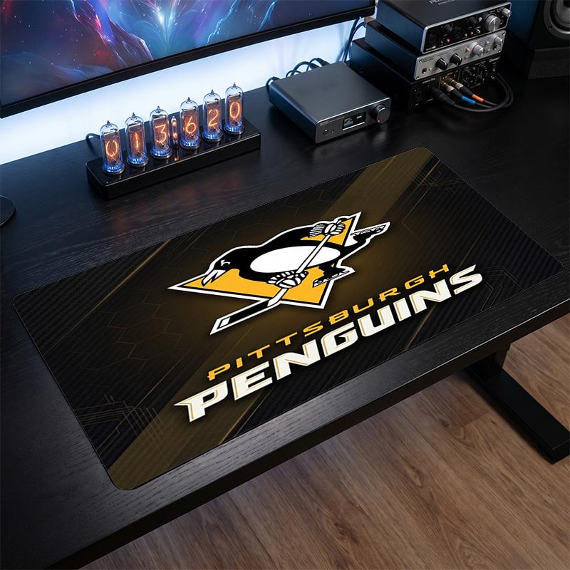 Pittsburgh Penguins Pattern Mousepad Anti?Slip Rubber Desk Pad For Gaming Working Desktop Decoration