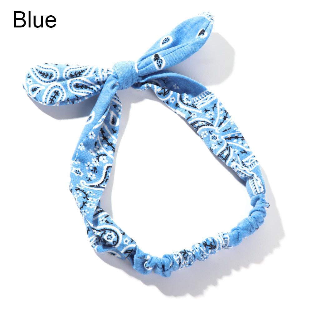 Аксессуары для волос Эластичные повязки на голову с принтом и перекрестным узлом Банданы Ободки Резинки для волос для девочек