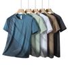 Футболка с короткими рукавами Ice Silk, мужская летняя свободная быстросохнущая спортивная футболка, мужская летняя повседневная одежда больших размеров для мужчин