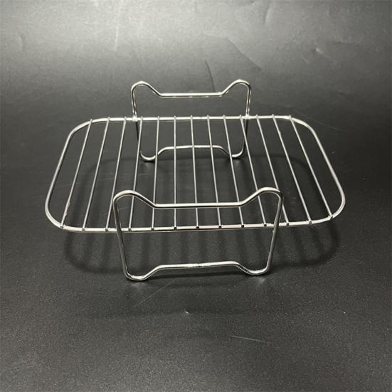 Решетка для жарения с антипригарным покрытием, термостойкая, нескользящая, для гриля, из нержавеющей стали, полированная фритюрница, аксессуары для фритюрницы, пароварка, подставка для жарки, поставка на открытом воздухе